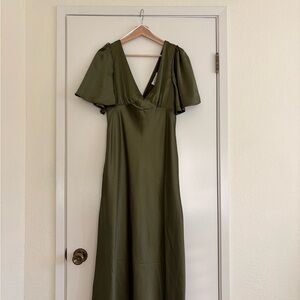 Petal & Pup Olive Midi Dress